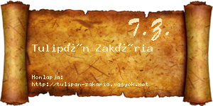 Tulipán Zakária névjegykártya